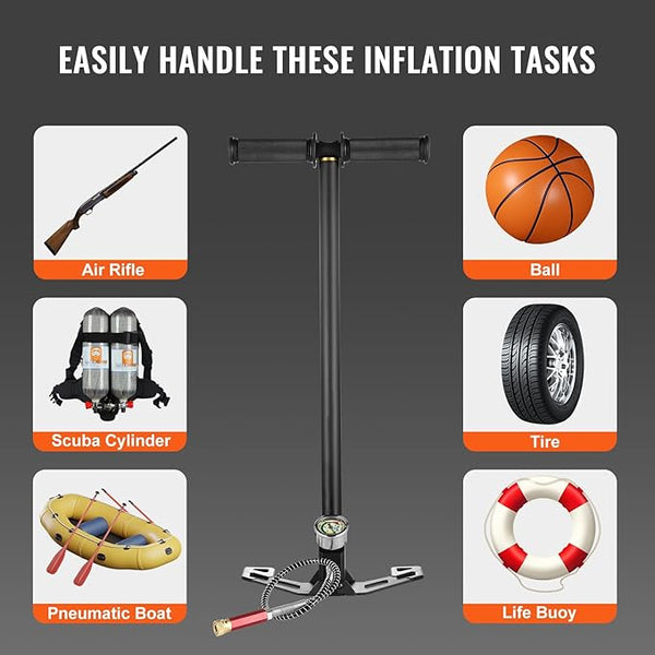 New VEVOR PCP Pump High Pressure Hand Pump 3 Stage Stirrup Pump Up to 4500PSI Retails $80+