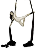 NEW Vevor Complete Aerial Silk Kit Trapeze Hammock 11 Yards fit Yoga Swing Stand Antigravity Silks 10Mx2.8M, Black! Retails $146+