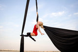 NEW Vevor Complete Aerial Silk Kit Trapeze Hammock 11 Yards fit Yoga Swing Stand Antigravity Silks 10Mx2.8M, Black! Retails $146+