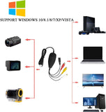 New VHS to Digital Converter for Windows 10,USB2.0 Video Audio Capture Card Grabber Device,VHS to DVD Converter Support Windows 10/8/7/XP/VISTA/Convert Analog Video to Digital Format