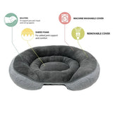 New Vibrant Life 38in Orthopedic Oval Lounger Dog Bed in Grey! Retails $70+
