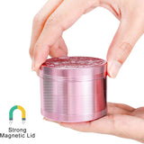 New VICKYDGE 2.5 Inch Grinder - Large Kitchen Grinder with Exquisite Pattern, Pink