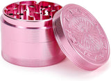 New VICKYDGE 2.5 Inch Grinder - Large Kitchen Grinder with Exquisite Pattern, Pink