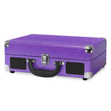 Like New no box, includes manual! Retails $90+ Victrola Bluetooth Suitcase Record Player in Purple Glitter