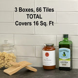 NEW Bond Tile 3 BOXES (66 TILES) Midland 3'' W x 12'' L Polished Ceramic Subway Tile in Vienna Ivory 16 Sq. Ft TOTAL Retails $256+