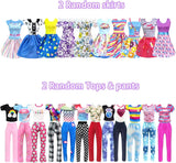 New VLUSSO 31 Piece Doll Clothes and Accessories Set for 11.5 Inch Dolls - Wedding Gown, 2 Party Dresses, 4 Mini Dresses, 2 Tops and Pants, 2 Swimsuits, 10 Shoes, 10 Bags - Fashion Theme - Ages 4-10