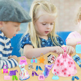New VLUSSO 31 Piece Doll Clothes and Accessories Set for 11.5 Inch Dolls - Wedding Gown, 2 Party Dresses, 4 Mini Dresses, 2 Tops and Pants, 2 Swimsuits, 10 Shoes, 10 Bags - Fashion Theme - Ages 4-10