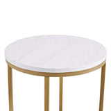 New in box! Walker Edison Faux Marble Side Table (Gold) Retails $197+