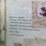 BRENDA WALTON Isabella Gardner Scrapbook Kit, Beautiful Vintage floral theme Complete kit 12 X 14 album K & C company Beth Walton Isabella, Retails $40+