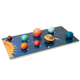 New Retail $56+ Baby Montessori Wooden Early Education Toys 3D Eight Planets Puzzle Toy Universe Cognition Solar System Planet Matching Board