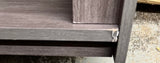 NEW Assembled Weathered Grey Three Posts Kropf 75.75'' Media Console with fireplace, Retails $1099+ (Read Comments)