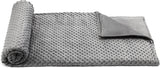 New Amazon Basics Cotton Weighted Blanket and Micromink Cover - 7-Pound, 41" x 60", Grey/Grey, great for ages 4 to Adult