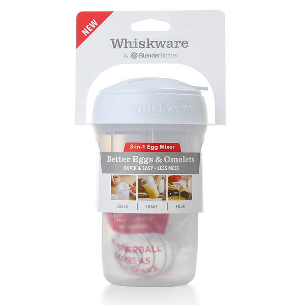 New Whiskware 3-in-1 Egg Mixer/Shaker! BlenderBall Whisk – Mixes as you shake, built in egg cracker!