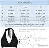 New Women Full Coverage Halter tie neck Bikini Top, White, Sz L