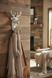 NEW Deer Wall Hook, Cast Iron Deer Wall Double Hook, Cast Iron Coat Hook, White