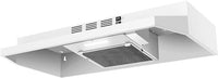 New SNDOAS 30 inch Under Cabinet Range Hood, Ducted/Ductless Convertible Kitchen Hood, Stainless Steel Vent Hood with LED Light,Under Cabinet Hood with 2 Speed Exhaust Fan,White