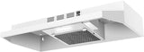 New SNDOAS 30 inch Under Cabinet Range Hood, Ducted/Ductless Convertible Kitchen Hood, Stainless Steel Vent Hood with LED Light,Under Cabinet Hood with 2 Speed Exhaust Fan,White