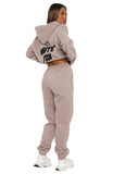 NEW Hoodie and Sweatpants for Women Long Sleeve Hoodies Pant Joggers Set Casual Fleece Hooded Tracksuit, Cinnamon, Sz M