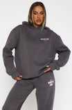 NEW Hoodie and Sweatpants for Women Long Sleeve Hoodies Pant Joggers Set Casual Fleece Hooded Tracksuit, Volcanic Grey, Fits M