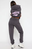 NEW Hoodie and Sweatpants for Women Long Sleeve Hoodies Pant Joggers Set Casual Fleece Hooded Tracksuit, Volcanic Grey, Fits M