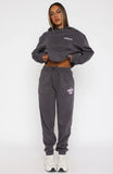 NEW Hoodie and Sweatpants for Women Long Sleeve Hoodies Pant Joggers Set Casual Fleece Hooded Tracksuit, Volcanic Grey, Fits M