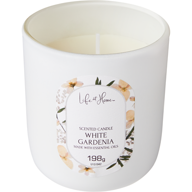 NEW Life at Home Scented Candle White Gardenia