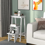 NEW WFX Utility 3 - Step Wood Folding Step Stool, also can be used as a flower stand on the balcony, and can be used as a coffee table, side table or chair! Retails $150