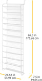 New in box! Whitmor 36 Pair Door Shoe Organizer, White