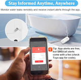 New WiFi Water Leak Detector ( 2.4 G WiFi ) for Home, 90 dB Water Sensor Alarm and App Alerts, Wireless Leakage Detector Alarm for Pipes, Bedroom, Kitchen, Bathroom, Basement (1 Piece)