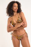NEW Micas Leopard Print Tied Micro Bikini Set, Sz M