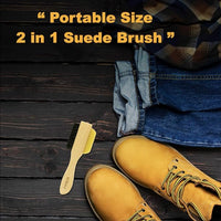 New Wilkins Suede Shoe Cleaner Brush - Yellow Rubber Suede Eraser with Soft Bristle Brush for Suede Cleaner and Nubuck Brush