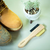 New Wilkins Suede Shoe Cleaner Brush - Yellow Rubber Suede Eraser with Soft Bristle Brush for Suede Cleaner and Nubuck Brush