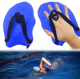 New Swim Paddles Hand, Swimming Training Hand Paddles with Adjustable Straps Professional Swimming Training Hand Paddles Pool Exercise Equipment Accessories, BLUE
