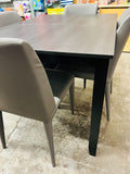 Item has light use! Wayfair Dark Grey Dining Table & 4 Ultra soft faux leather Chairs Grey by Safavieh! Great Quality!