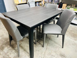 Item has light use! Wayfair Dark Grey Dining Table & 4 Ultra soft faux leather Chairs Grey by Safavieh! Great Quality!