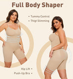 New Wizshapor Bodysuit Shapewear for Women Seamless Body Shaper Bodysuits Tummy Control Shape Wear Beige Sz L/XL