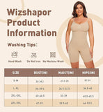 New Wizshapor Bodysuit Shapewear for Women Seamless Body Shaper Bodysuits Tummy Control Shape Wear Beige Sz L/XL