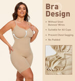New Wizshapor Bodysuit Shapewear for Women Seamless Body Shaper Bodysuits Tummy Control Shape Wear Beige Sz L/XL
