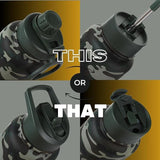 NEW Thermosis 24 Oz Water Bottle With Straw | Insulated Water Bottle With Wide Mouth Opening and 3 Lids (Straw and Handle Lids) | Travel Stainless Steel Water Bottle for Sports and Gym - Camo - Water Bottle - 24 OZ