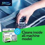 XROM Dishwasher Plant Based, Non Chemicals, Cleaner And Descaler, Removes Odors, Limescale & Detergent Build-Up, Removes Hard Water Stains, Powerful Descaling, 6 Tablets Per Pack