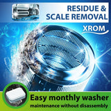 XROM Plant Based, Non Chemicals, Washer Cleaner 3 in 1 Formula, Removes Odors, Limescale & Detergent Build-Up, Removes Hard Water Stains, For Front and Top Load, 6 Per Pack (Original)