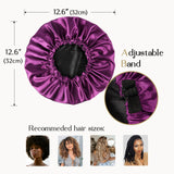 New Retails $45+ Yanibest Reversible Butter Satin Bonnet with Scrunchie, Amethyst Purple, includes elegant gift box!