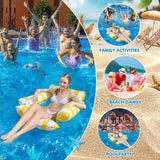 NEW Hammock Pool Float - Inflatable Pool Floats,Portable Quick Inflation Floating Lounge Chairs, Blow Up Mat Swim Toys for Beach Gear Swimming Accessories, Yellow