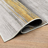 New Retails $70+ TUOJINRUIDA Runner Rug Carpet for Hallway 2' x 10' Anti Skid Floor Mat with Non Slip Grip Back for Kitchen Laundry Room Bedroom Bathroom and Entryway Grey/Yellow
