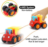 New in box! Yiosion Farm n Country Friction Powered Vehicle Set, no batteries needed! Tractor, Bulldozer, Dump Truck, Cement Mixer, Ages 18 Months+