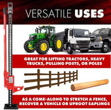 New YIYITOOLS Heavy Duty Farm Jack 48 inch, Portable Car Lift Jack Stand 3 Tons Capacity, Off Road High Lift Jack with Wide Base, Cast and Steel, Ratcheting Jack for Tractors Trucks SUVs Cars
