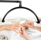 New in box! Professional Retractable Half Moon Free Standing LED Floor Lamp with phone. holder, HD-M2X, 3000k-6000k, 20w, Great for Tattooist, Nail Salon, Spa, Live Streaming & More!! Retails $230+