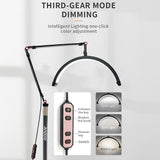 New in box! Professional Retractable Half Moon Free Standing LED Floor Lamp with phone. holder, HD-M2X, 3000k-6000k, 20w, Great for Tattooist, Nail Salon, Spa, Live Streaming & More!! Retails $230+