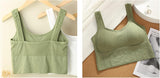 New Yoga Bra, Top Style Elastic Seamless Full Coverage Women Sports Bra for Daily Wear Green Sz S/M