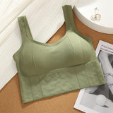 New Yoga Bra, Top Style Elastic Seamless Full Coverage Women Sports Bra for Daily Wear Green Sz S/M